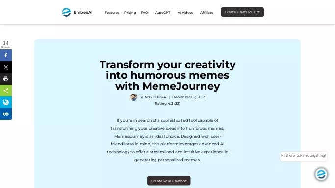 Memejourney — бесплатная нейросеть   для развлечений. 