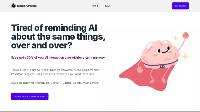 MemoryPlugin — платная нейросеть   для повышения продуктивности, для помощи в автоматизации. Бесплатная версия с ограниченным функционалом, есть платные тарифы.