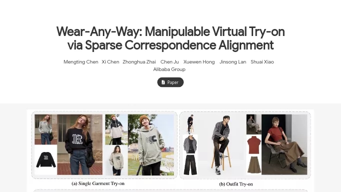 Wear-Any-Way — бесплатная нейросеть   для маркетинга. 