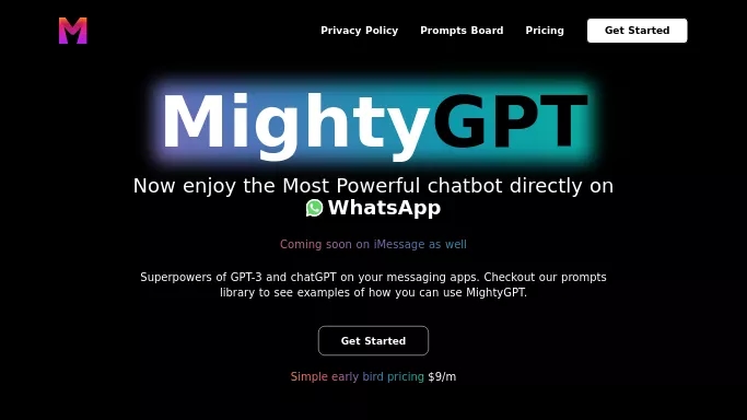 MightyGPT — платная нейросеть   — чат-бот,  для повышения продуктивности. Бесплатная версия с ограниченным функционалом, есть платные тарифы.