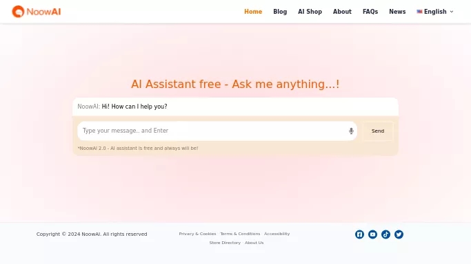 NoowAI — бесплатная нейросеть   для повышения продуктивности, для помощи в автоматизации,  — чат-бот. 