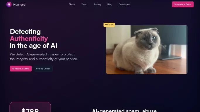 Nuanced — бесплатная нейросеть   для определения ИИ,  для копирайтинга. Бесплатная версия с ограниченным функционалом, есть платные тарифы.