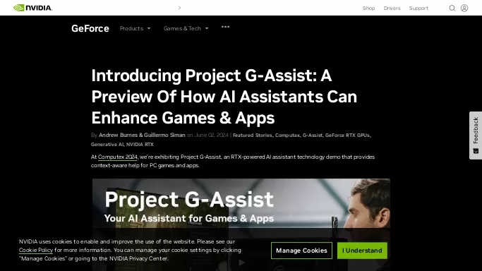 Project G-Assist — бесплатная нейросеть   в играх,  для повышения продуктивности. 