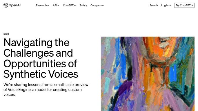 Voice Engine by OpenAI — бесплатная нейросеть  undefined,  для перевода. 