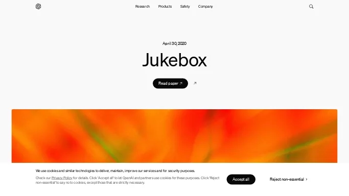 Jukebox — платная нейросеть   для создания музыки. 