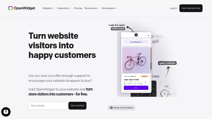 OpenWidget — бесплатная нейросеть   для маркетинга. 