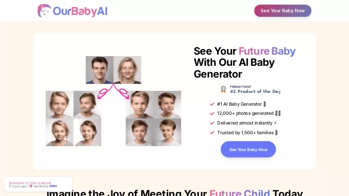 OurBabyAI — платная нейросеть   для создания изображений. Бесплатная версия с ограниченным функционалом, есть платные тарифы.