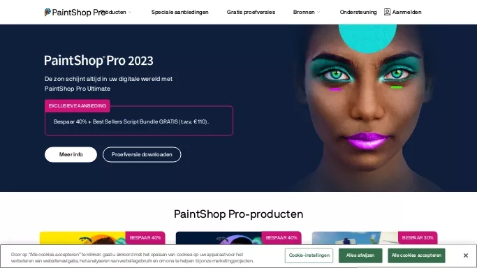 PaintShop Pro — платная нейросеть   для редактирования изображений,  для дизайна,  для SMM. Бесплатная версия с ограниченным функционалом, есть платные тарифы.