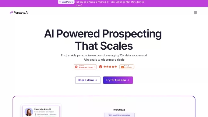 Persana AI — бесплатная нейросеть   для маркетинга. Бесплатная версия с ограниченным функционалом, есть платные тарифы.