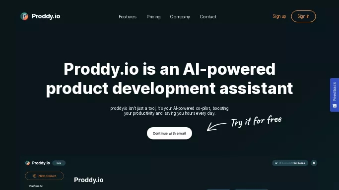 Proddy.io — платная нейросеть   для маркетинга,  для повышения продуктивности. Бесплатная версия с ограниченным функционалом, есть платные тарифы.