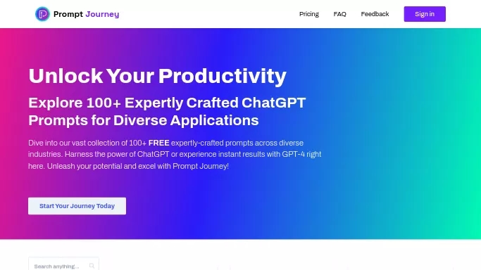 Prompt Journey AI — бесплатная нейросеть   для генерации промптов. 