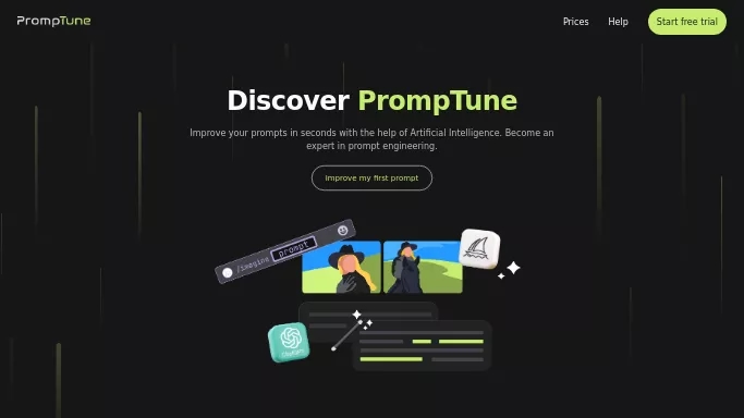 PromptTune — платная нейросеть   для генерации промптов. 