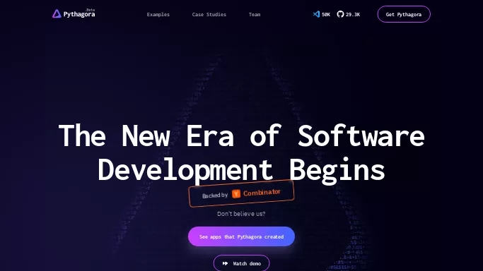 Pythagora — платная нейросеть   для no Code/Low Code разработки. 