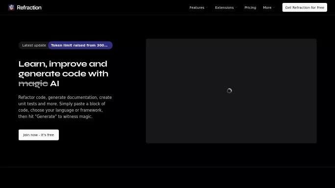 Refraction.dev — бесплатная нейросеть   для разработки программного обеспечения. 