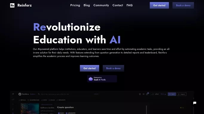 Reinforz — бесплатная нейросеть   для помощи в образовании. Бесплатная версия с ограниченным функционалом, есть платные тарифы.