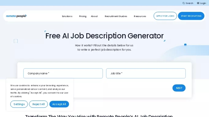 RemotePeople — бесплатная нейросеть   для маркетинга,  помогающие в управлении персоналом. 