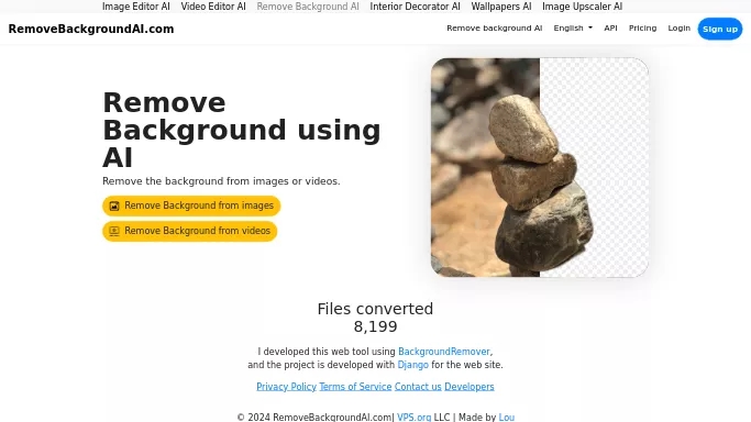 Remove Background AI — платная нейросеть   для редактирования изображений. Бесплатная версия с ограниченным функционалом, есть платные тарифы.