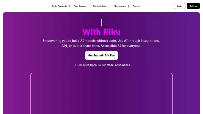 Riku.ai — бесплатная нейросеть   для no Code/Low Code разработки. Бесплатная версия с ограниченным функционалом, есть платные тарифы.