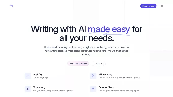 RubyGPT — бесплатная нейросеть   для написания текста. Бесплатная версия с ограниченным функционалом, есть платные тарифы.