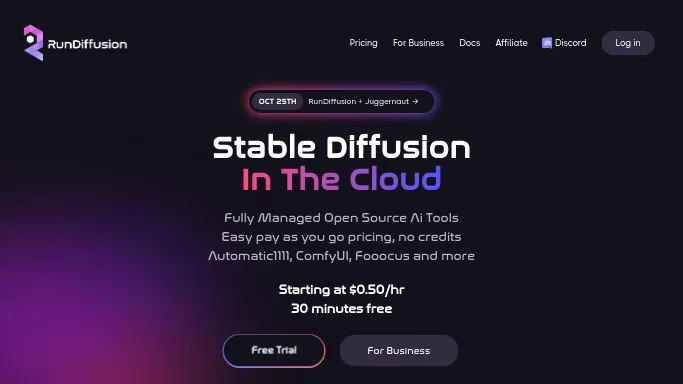 RunDiffusion — бесплатная нейросеть   для создания изображений. Бесплатная версия с ограниченным функционалом, есть платные тарифы.