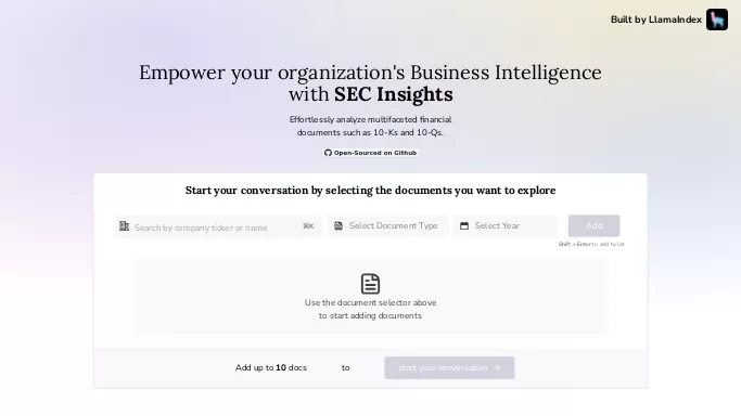 SEC Insights — платная нейросеть   для работы с финансами. 