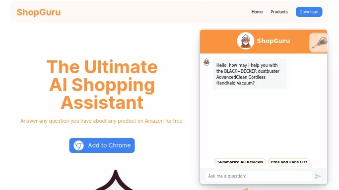 Shop Guru AI — бесплатная нейросеть   для повышения продуктивности. 