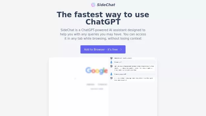 SideChat — бесплатная нейросеть   — чат-бот. 
