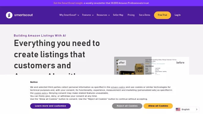 SmartScout — бесплатная нейросеть   для маркетинга. 