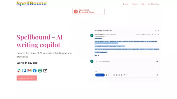 SpellBound — платная нейросеть   для копирайтинга. Бесплатная версия с ограниченным функционалом, есть платные тарифы.