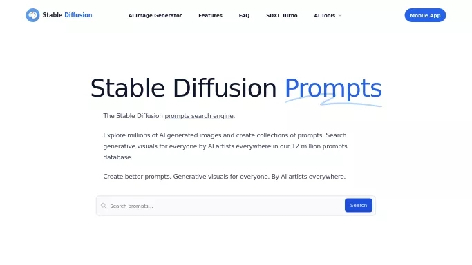 Prompt Data Base SD — бесплатная нейросеть   для генерации промптов. 