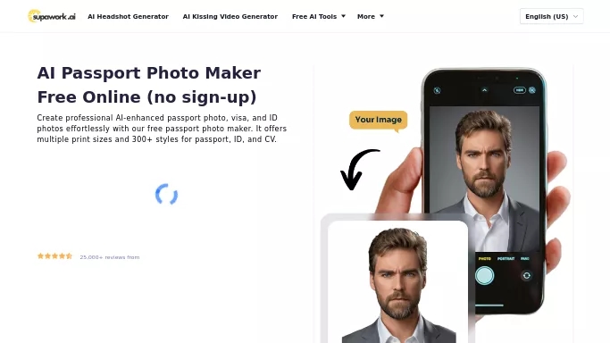 AI Passport Photo Maker — бесплатная нейросеть   для редактирования изображений,  для повышения продуктивности. 