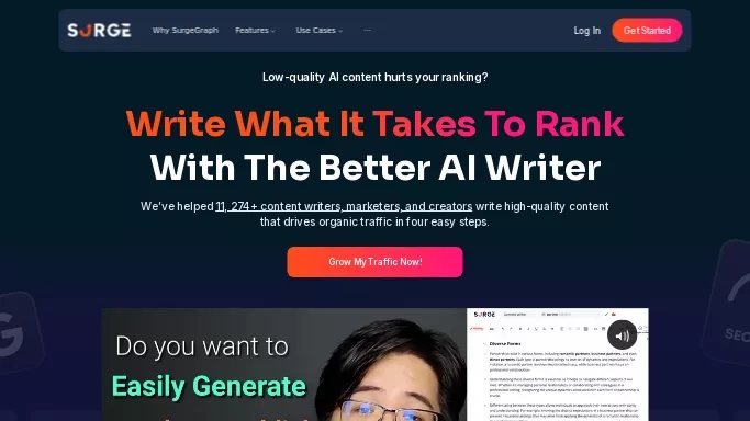 SurgeGraph — платная нейросеть   для копирайтинга. Бесплатная версия с ограниченным функционалом, есть платные тарифы.