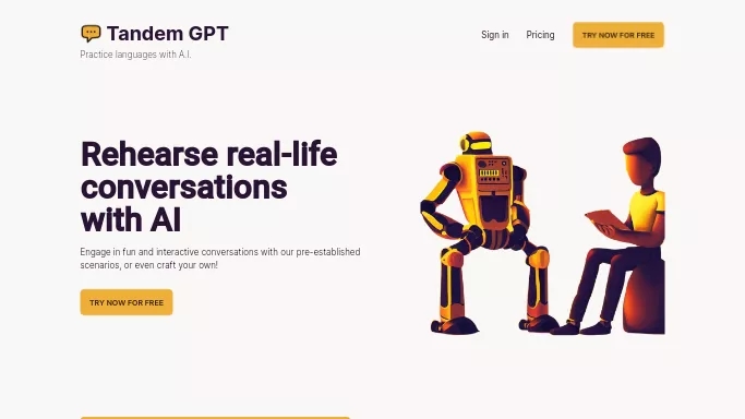 Tandem GPT — бесплатная нейросеть   для помощи в образовании. 