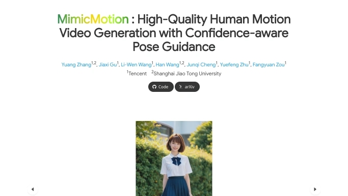 MimicMotion — бесплатная нейросеть   для создания видео. 