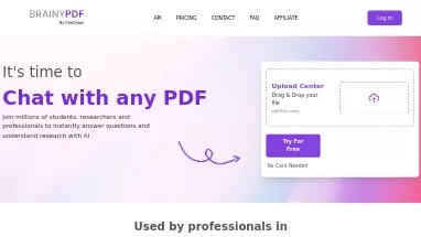 Нейросеть BrainyPDF - Таблицы и PDF