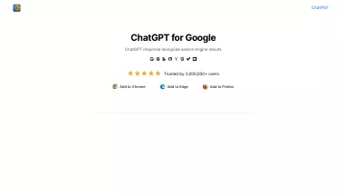Нейросеть ChatGPT for Google - Расширения ChatGPT,Продуктивность