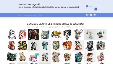 Нейросеть Sticker Prompt Generator - Генерация изображений,Промпты