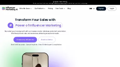 Нейросеть Influencer Marketing AI - SMM
