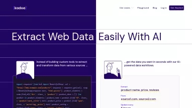 Нейросеть Kadoa - Анализ данных,No Code/Low Code