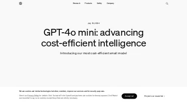 Нейросеть GPT-4o mini - Модель LLM