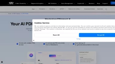 Нейросеть PDFelement by Wondershare - Таблицы и PDF,Суммаризация текста,Продуктивность,Образование
