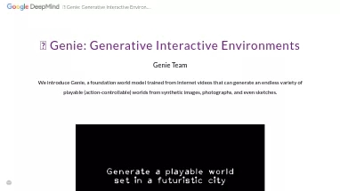 Нейросеть Genie by Deepmind - Скоро релиз,Игры,Модель LLM