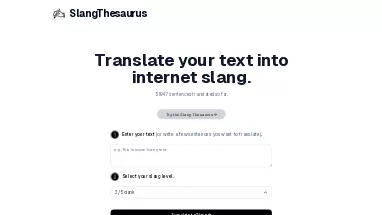 Нейросеть Slang Thesaurus - Развлечения