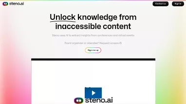Нейросеть Steno - Продуктивность,Транскрибация аудио и видео,Образование