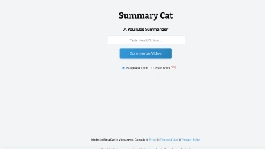 Нейросеть Summary Cat - Суммаризация текста,Продуктивность,Образование