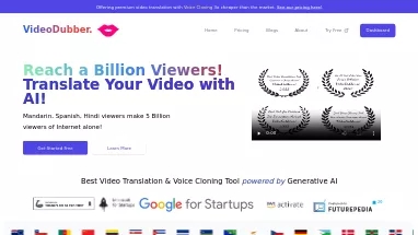 Нейросеть VideoDubber - Транскрибация аудио и видео,Продуктивность,Образование,Перевод,Редактирование видео