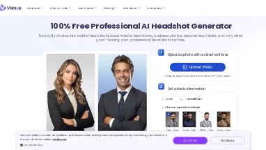 Нейросеть Vidnoz Headshot Generator - Генерация изображений