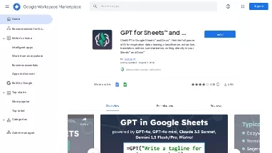 Нейросеть GPT for Sheets and Docs - Таблицы и PDF