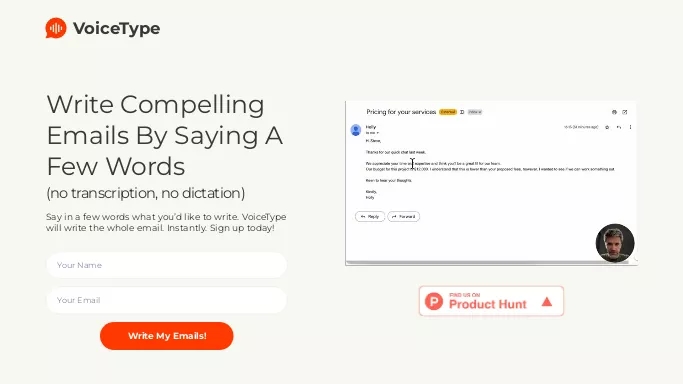 VoiceType — платная нейросеть   для работы с электронной почтой. 