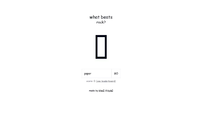 What Beats Rock — бесплатная нейросеть   для развлечений,  в играх. 